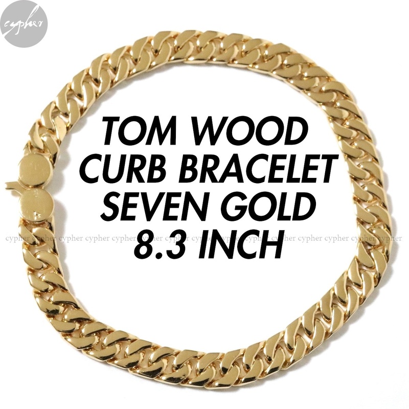 8.3 inch 新品 TOM WOOD CURB BRACELET SEVEN GOLD トムウッド カーブ ブレスレット セブン シルバー ゴールド 9K 9金 メッキ ジュエリー