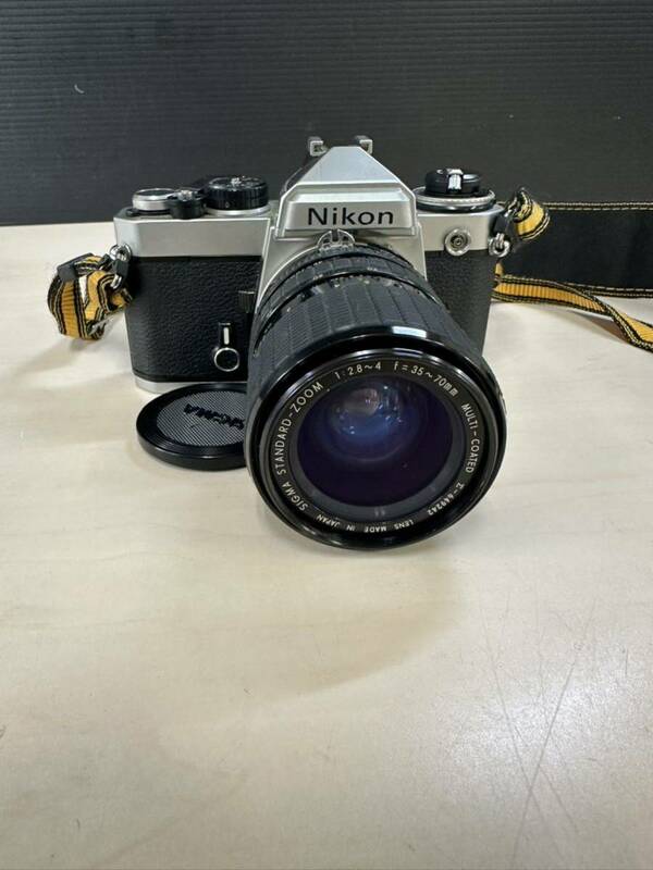 Nikon ニコン FE フィルムカメラ 一眼レフカメラ ボディ SIGMA 1:2.8-4 f=35-70mm レンズ セット