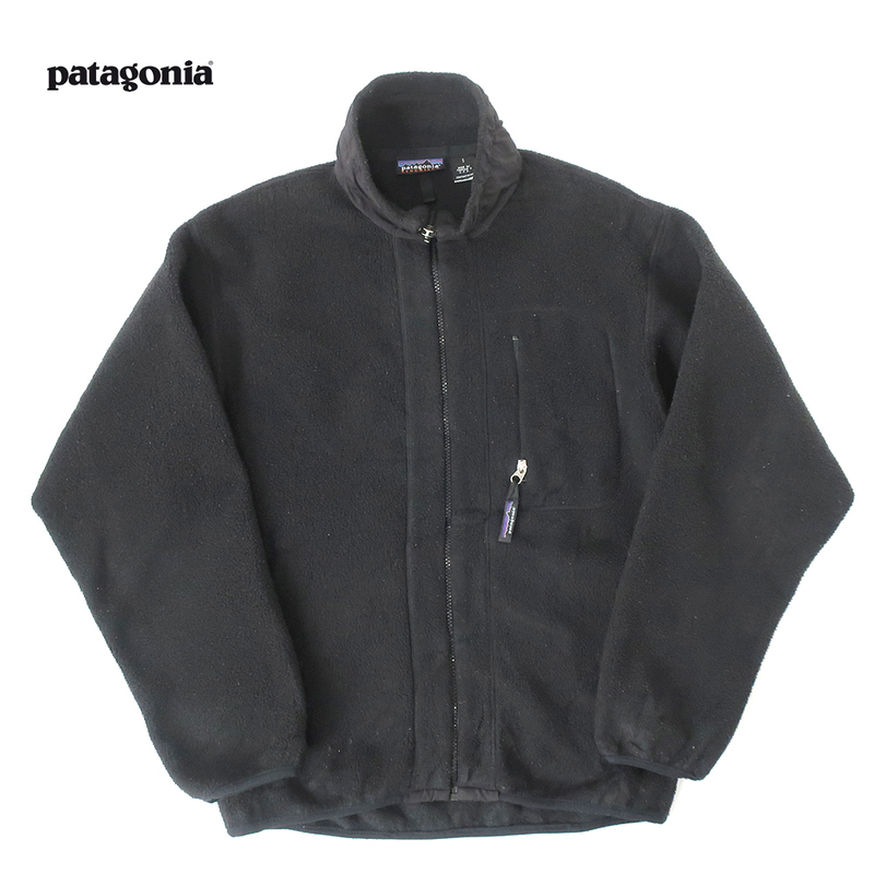 90s USA製 patagonia パタゴニア クラシックレトロ パイルジャケット F97 黒(S)