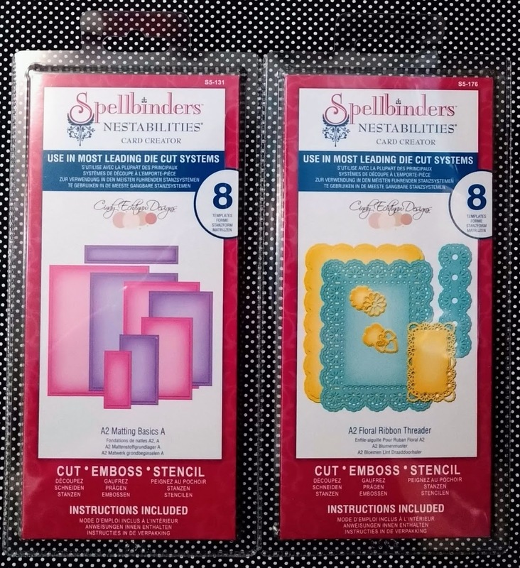 新品☆Spellbinders ダイ2セット Nestabilitiesシリーズ S5-131 S5-176 長方形 カードメイキング カット&エンボス カードベース