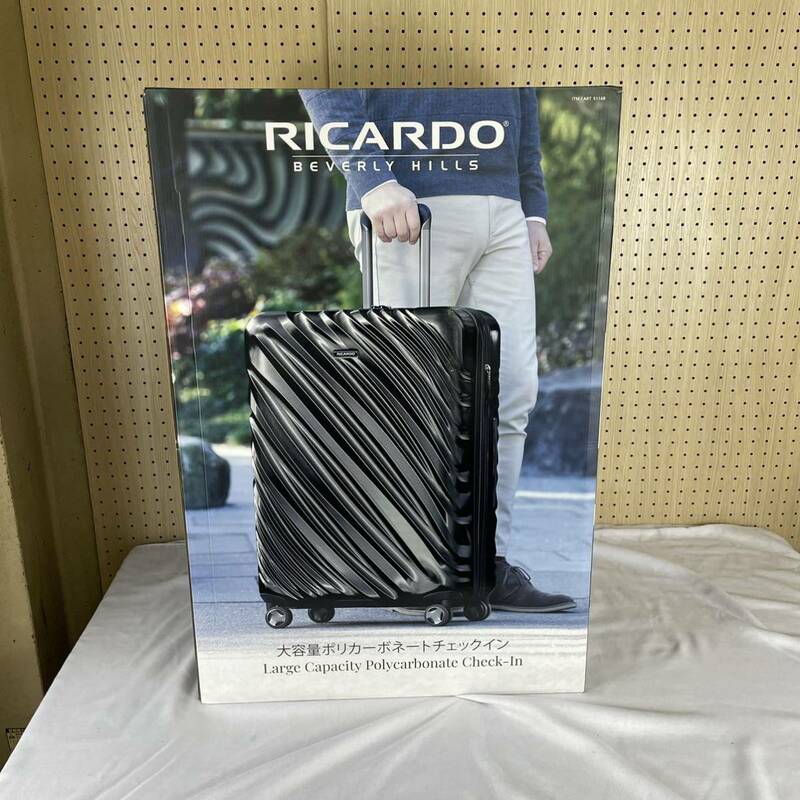 新品未使用品 RICARDO BEVERLY HILLS リカルドビバリーヒルズ キャリーバッグ スーツケース ブラック 大型 ポリカーボネートチェックイン