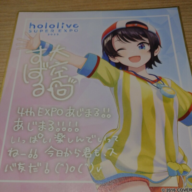 ホロライブ 大空スバル hololive SUPER EXPO 2023 ランダム メッセージ色紙