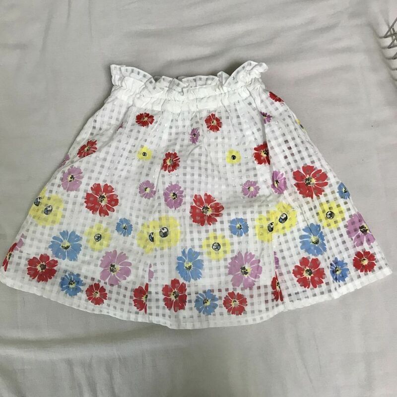 かわいい【bebe　べべ】花柄スカート☆ギャザースカート・サイズ１・120　140cm