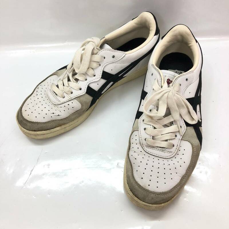 □Onitsuka Tiger スニーカー 25.5㎝ 白×黒 オニツカタイガー メンズ D5K2Y GSM 複数落札同梱OK B240219-2