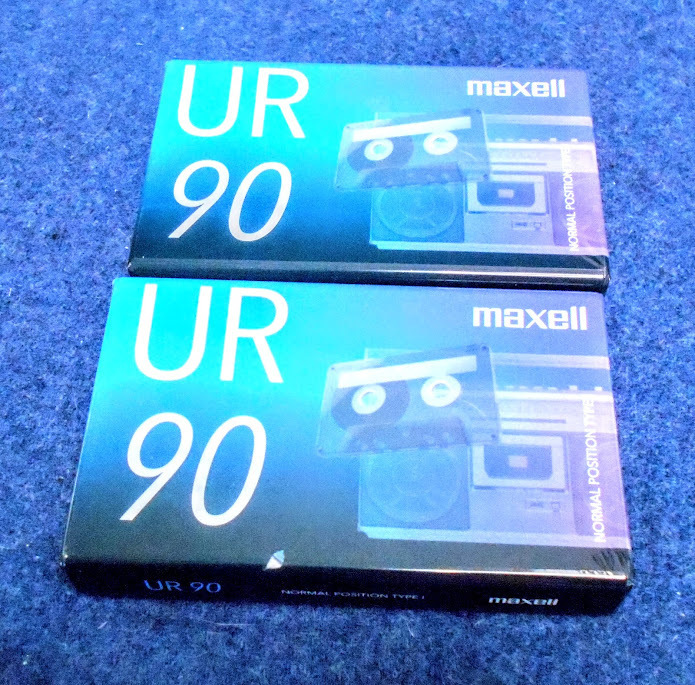 未開封/未使用★【カセットテープ】maxell UR90 オーディオカセットテープ 2本セット