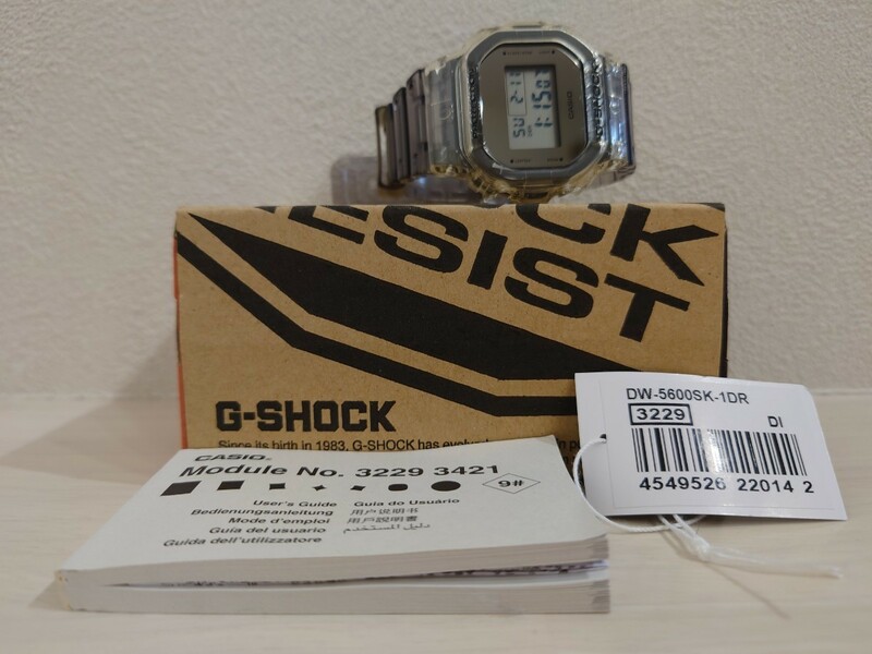 送料無料　G-SHOCK　DW-5600SK　スケルトン　Gショック　USED　腕時計　デジタル　CASIO　カシオ　ジーショック