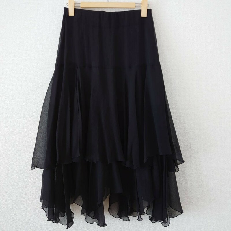 定価4万円 コーザノストラ 絹 シルク フリル フレア スカート
