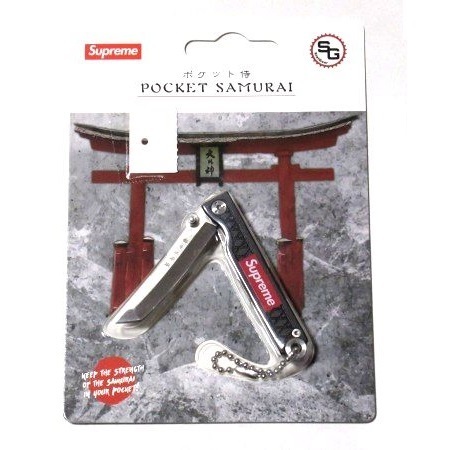 新品 18SS Supreme x StatGear Pocket Samurai スタットギア ポケット サムライ ナイフ キーホルダー Black ブラック ポケット侍