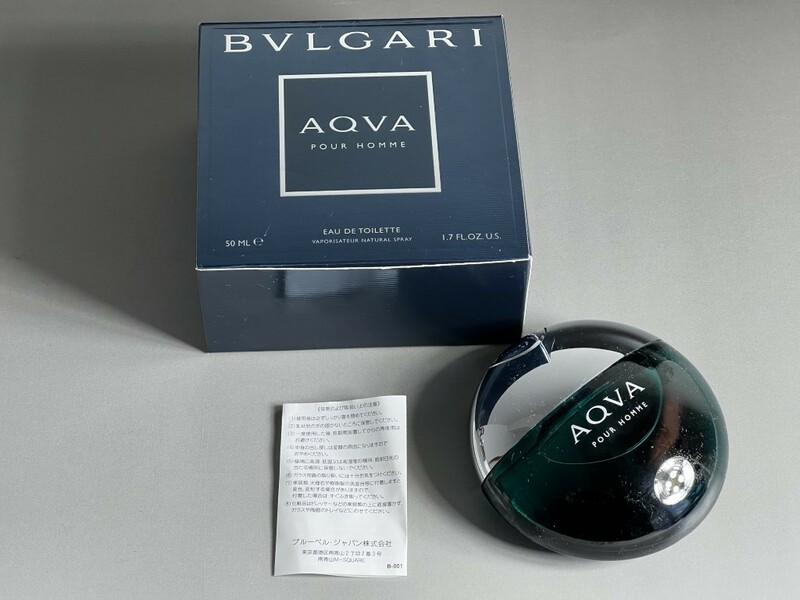 60220【匿名配送】ブルガリ 香水 BVLGARI アクア ブルーオム オードトワレ 50ml 残量9割以上