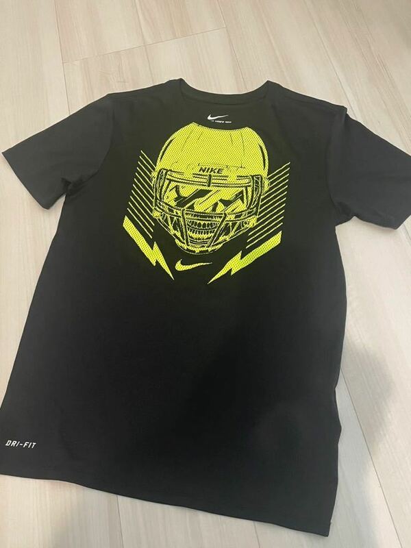 NIKE ナイキ 半袖 Tシャツ 黒 ブラック メンズ S　ドライフィット プリント