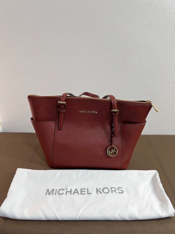 マイケルコース Michael Kors ロゴ トートバッグ ショルダーバッグ トートバッグ レザー レッド 30F2GTTT8L レディース