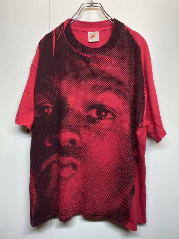 【M】USED 90s NIKE JORDAN Tee T-Shirt 90年代 ナイキ ジョーダン 両面 Tシャツ 半袖 赤 レッド G2394