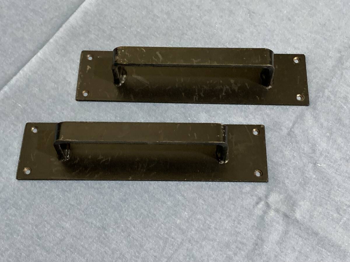 【中古品】ドアハンドル 取っ手 鋼鉄製 2点セット DIY向け