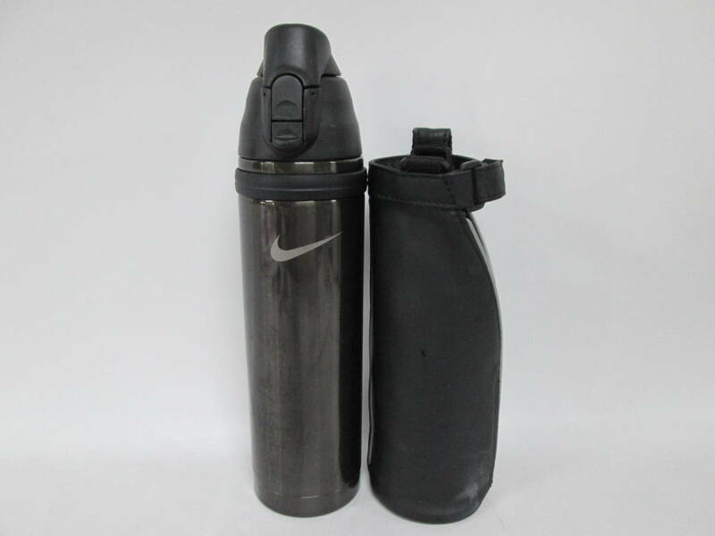 【0213t S9276】 サーモス THERMOS ナイキ NIKE 水筒 真空断熱 ハイドレーションボトル1.0L FFC-1000FN カバー付き H30.5 ブラックパール
