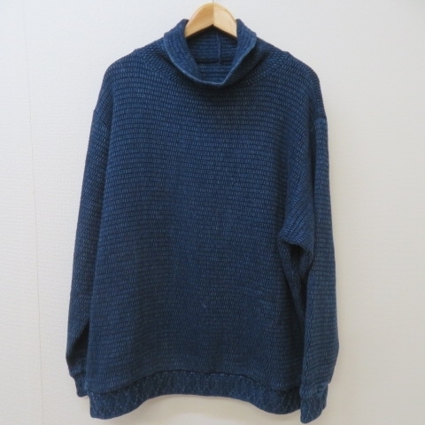 YSS3825★PORTER CLASSIC/ポータークラシック BEATNIK KENDO KNIT ビートニクケンドーニット インディゴ タートル 刺し子 Lサイズ★A