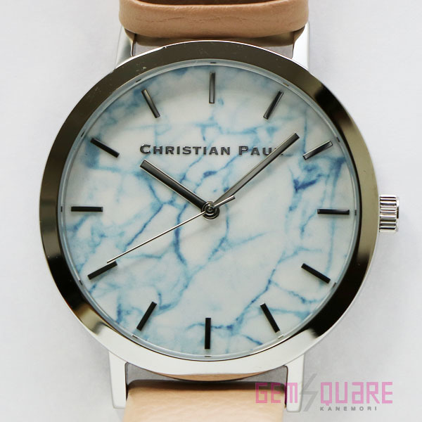 【値下げ交渉可】クリスチャンポール マーブルコレクション クォーツ 腕時計 SS 未使用 M003NDSV