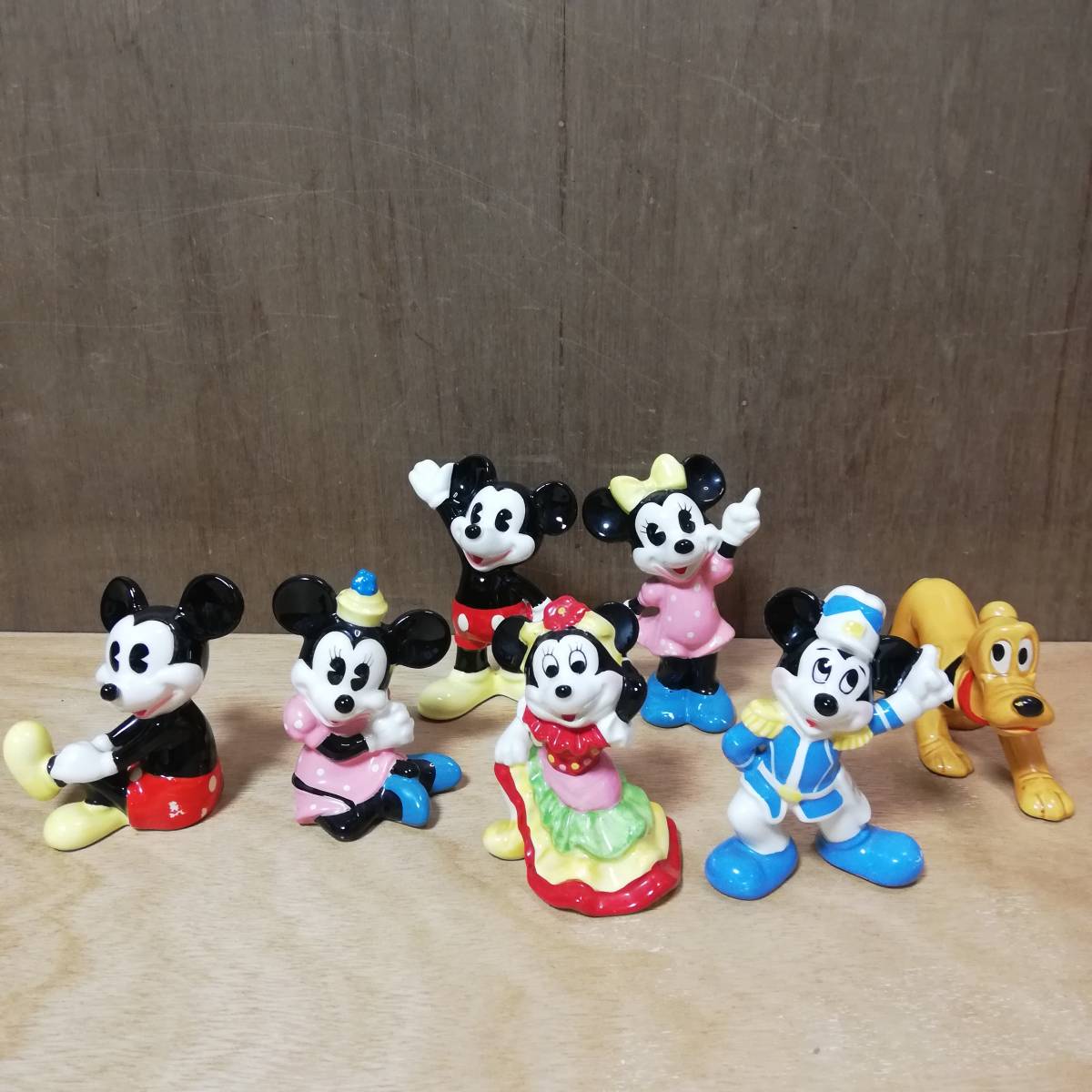 ヴィンテージ 東京ディズニーランド 陶器 フィギュア まとめ ミッキー ミニー プルート WALT DISNEY 