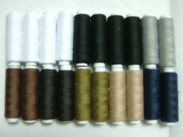 ミシン糸・手縫い糸両用②　＃60　1巻100ｍ×20個　ポリエステル100％　綿、合成繊維他、あらゆる素材の布地に使用可能