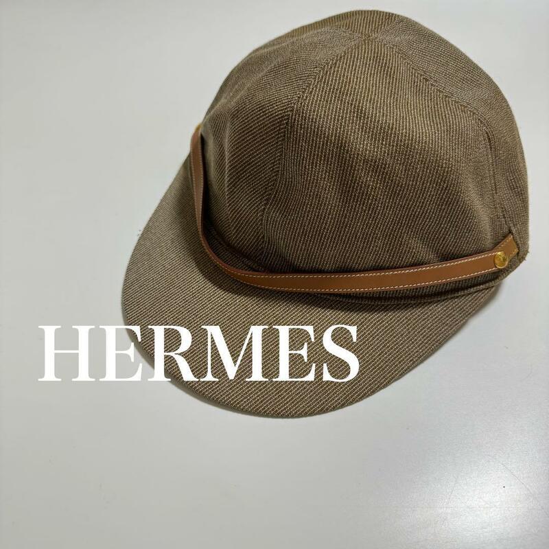 HERMES エルメス　MOTSCH pour HERMES ロゴ入　キャップ