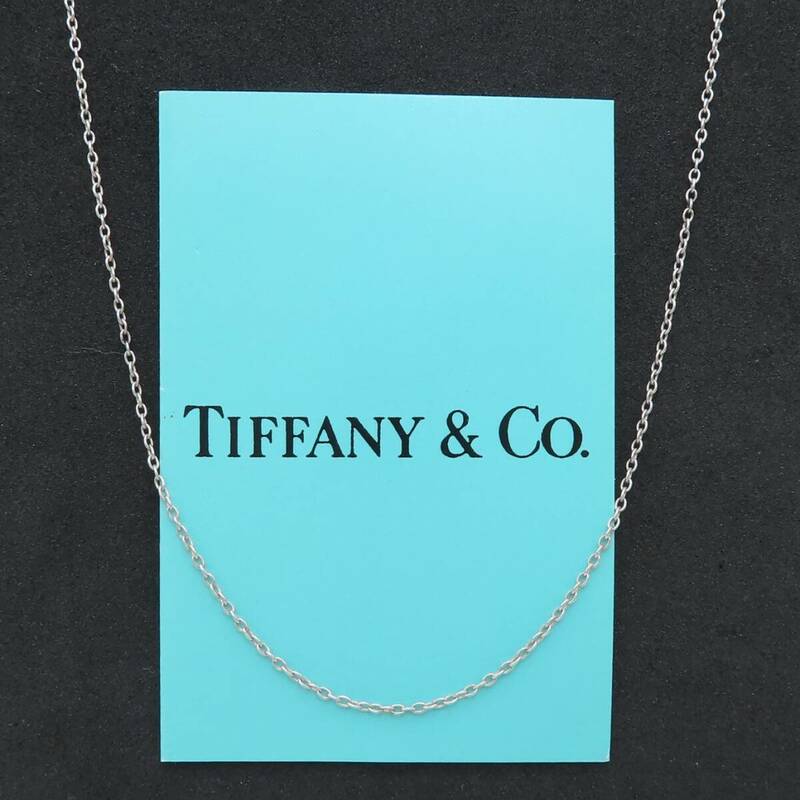 美品 Tiffany&Co. ヴィンテージ ティファニー ミディアム チェーン シルバー ネックレス SV925 47cm HH299