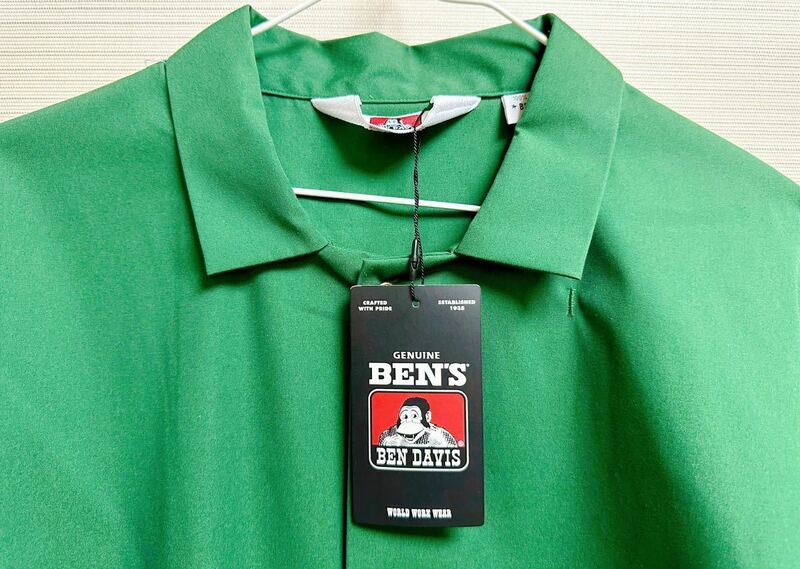 タグ付き 新品未使用品 BEN DAVIS shop coat コート　スプリングコート グリーン ユニセックス　ベンディビス