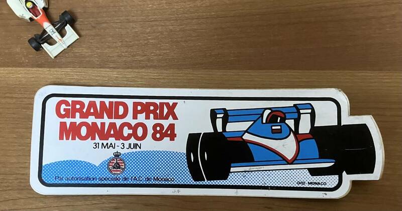 F1 1984年 モナコGP 公式ステッカー アイルトン・セナ トルーマン・ハート TG184 初表彰台 伝説の雨のモナコ 没後30周年 鈴鹿 プロスト優勝