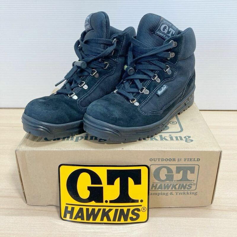 1円スタート G.T HAWKINS ホーキンス トレッキングシューズ 24cm ブラック GT-9001J 登山靴 アウトドア レディース