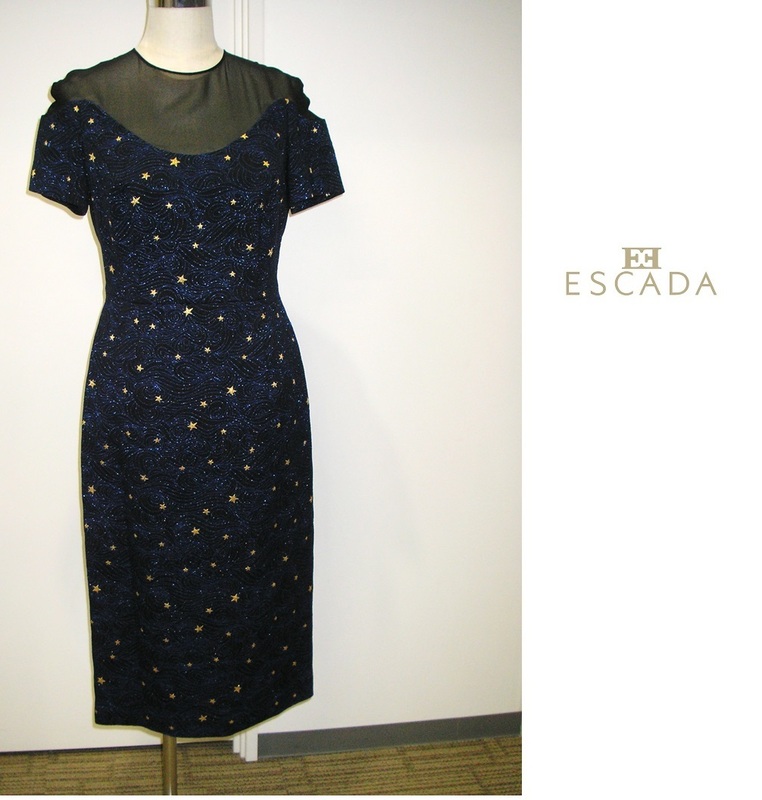 【新品】ESCADA（エスカーダ） ドレス　ワンピース　パーティードレス　高級ワンピース　ヨーロッパブランド おしゃれワンピース 38号