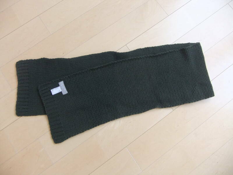 日本製 マーガレットハウエル マフラー 緑 85%毛 8%カシミア 7%シルク MADE IN JAPAN MARGARET HOWELL WOOL SILK CASHMERE MUFFLER green