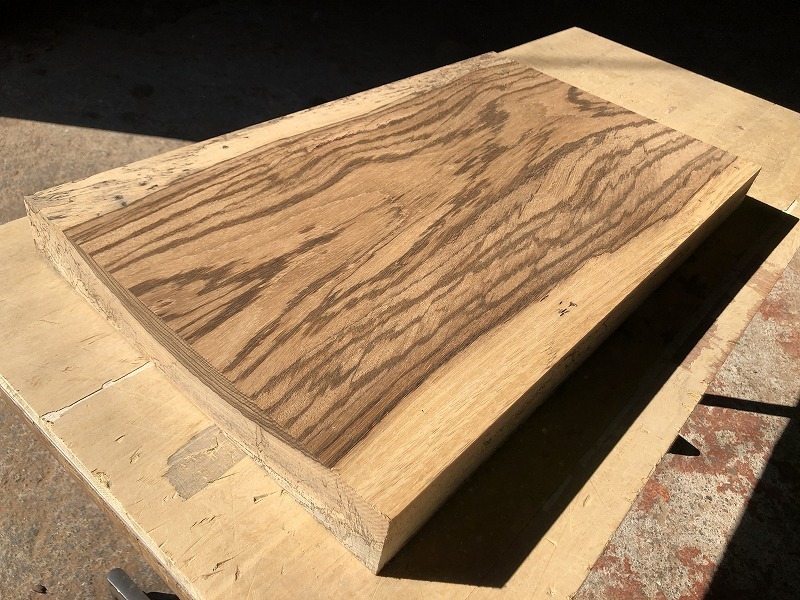 送料無料！【S48A】ゼブラウッド 680×405×59㎜ 板材 乾燥材 木工 DIY 材木 天然木 無垢材 《銘木すずめや》