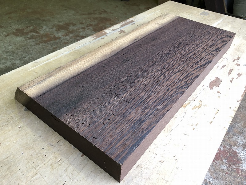 オ送料無料！！【S273B】ウエンジ 675×～335×58㎜ 板材 乾燥材 木工 DIY 材木 天然木 無垢材 《銘木すずめや》