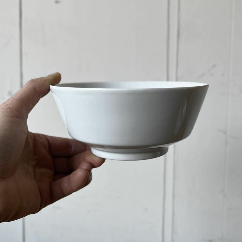 2枚set 小鉢 白磁 デットストック 陶器　検: ボウル 取り皿 シリアル サラダ デザート プレート レトロ ビンテージお茶碗 どんぶり 飯碗