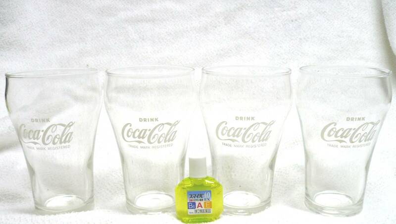 Coca Cola コカ・コーラ グラス 4個 昭和レトロ・レトロポップ・当時物