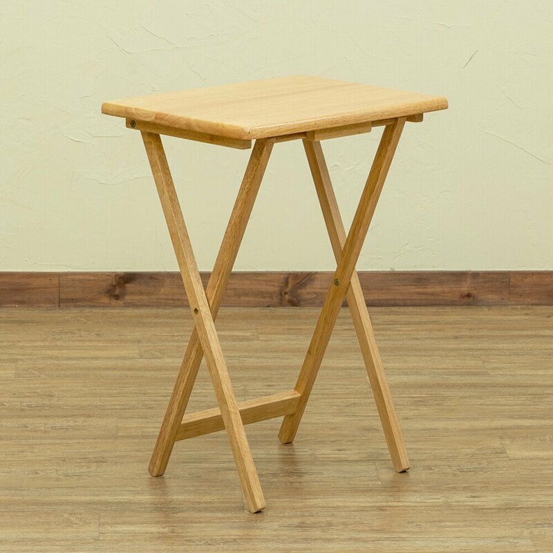 サイドテーブル 木製 折りたたみ テーブル ミニテーブル フォールディングテーブル 机 折り畳み 小さめ 新品 木目 ナチュラル色