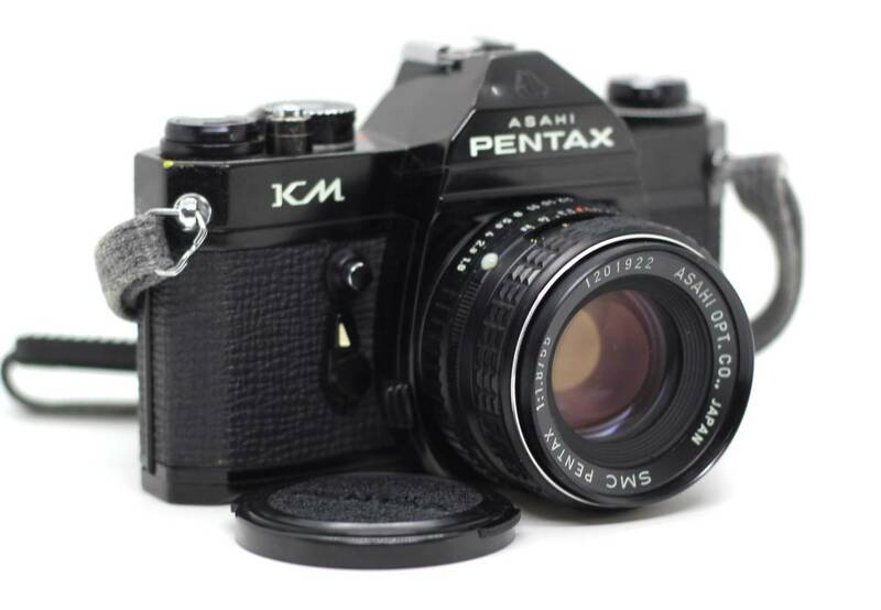 ★美品★ PENTAX ペンタックス KM ボディ ブラック SMC PENTAX 55mm F1.8 露出・シャッター全速 #P123