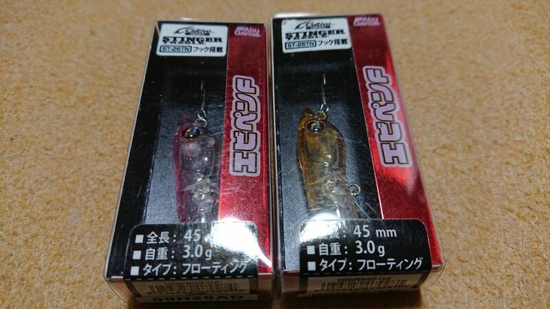 アブガルシア エビペンF 45mm 3.0g 2個セット クリアピンク クリアオレンジ 新品4 Abu アブ Ebipen メバル アジ メッキ