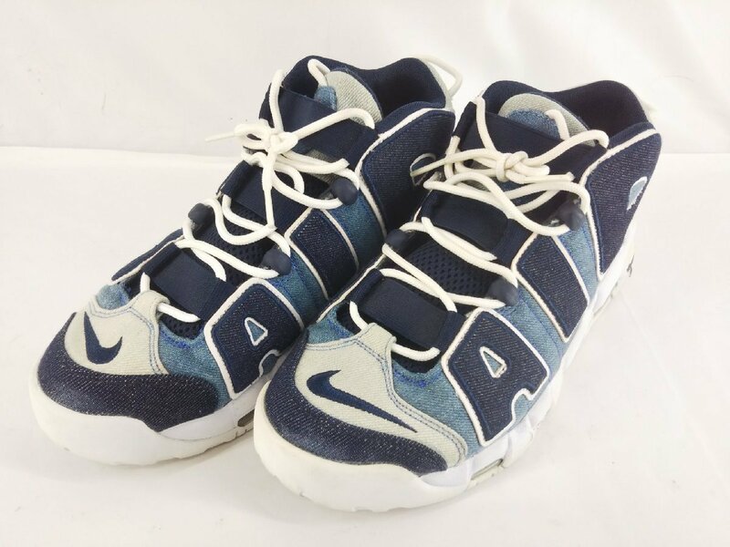 NIKE ナイキ AIR MORE UPTEMPO エアモアアップテンポ デニム ハイカットスニーカー インディゴ CJ6125-100 27.0cm