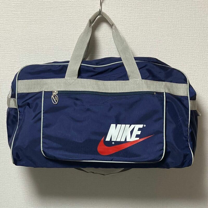 80s NIKE ボストンバッグ ナイキ ヴィンテージ 当時物 80年代 貴重 通学 通学 部活　大容量 ショルダー