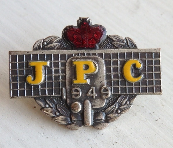 卓球 1949年 昭和24年 JPC 全日本軟式卓球選手権大会参加記念 山形市 バッジ バッヂ 徽章