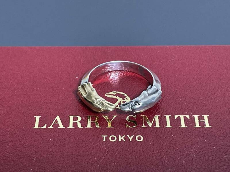 LARRY SMITH ラリースミス DOUBLE EAGLE HEAD RING (18K GOLD & SILVER) EFRG-0027 ダブルイーグルヘッドリング 18金 約19号