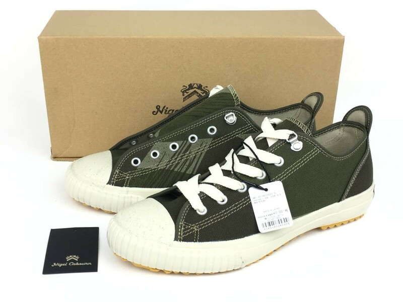 未使用品 Nigel Cabourn MOONSTAR ナイジェルケーボン ARMY TRAINERS CAMO LOW TOP アーミートレーナー スニーカー カモ 迷彩 6.5