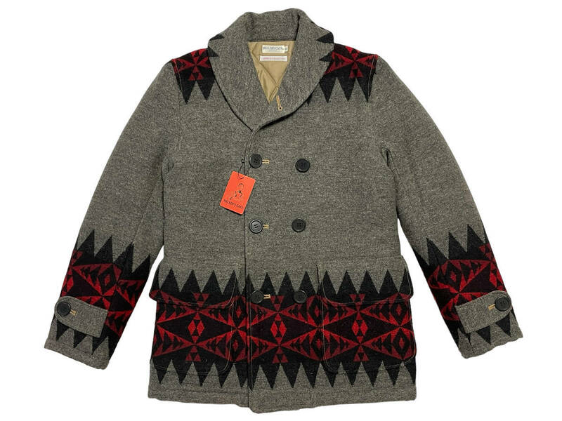 未使用品 36 WAREHOUSE Heller's Cafe 1920's Oregon Style Native Pattern Jacket ヘラーズカフェ ネイティブ柄 Pコート ジャケット