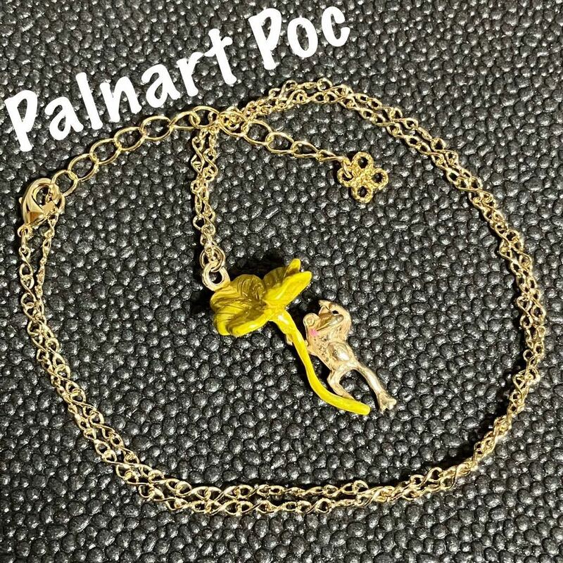 【m】美品 Palnart Poc パルナートポック かえる 四葉 ネックレス クローバー フロッグ