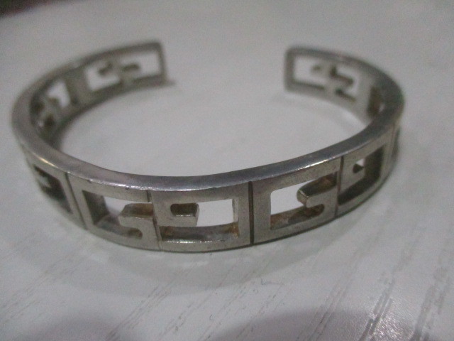 GUCCI グッチ SILVER シルバー Gロゴ バングル ビンテージ品 ヴィンテージ アクセサリー シルバーアクセサリー