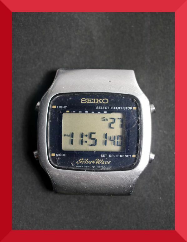 セイコー SEIKO シルバーウェーブ SILVER WAVE デジタル A914-5030 男性用 メンズ 腕時計 x77 ジャンク 稼働品