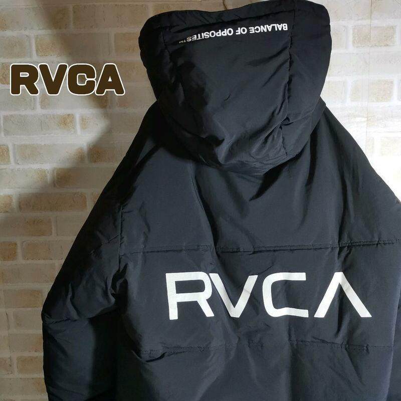 RVCA ルーカ 中綿 ジャケット 黒 バックロゴ 肉厚