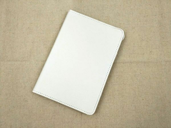 iPad mini 5用 カバー PUレザー+ハードケース 回転 スタンド ホワイト