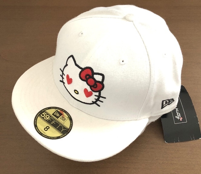 HELLO KITTY ニューエラ CAP ホワイト 刺繍 キャップ 帽子 HAT 限定 コラボレーション NEWERA サンリオ Sanrio 白 ハローキティ