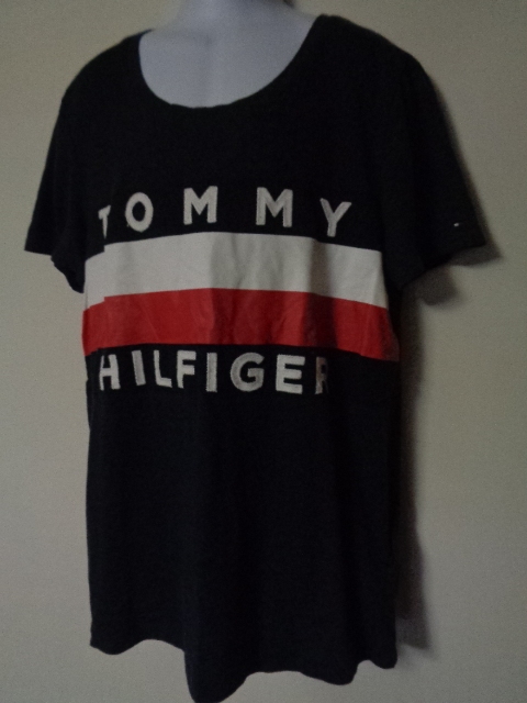  TOMMY HILFIGER トミーヒルフィガー 半袖 ロゴ Tシャツ　ダークグレー S