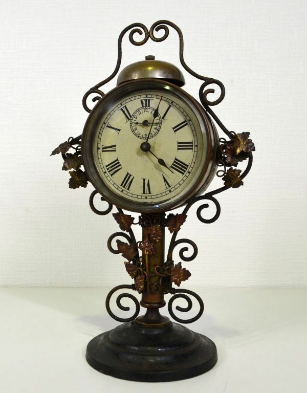 [IM] アンソニア クロックカンパニー アンティーク　機械 置時計 1877年製？　明治頃　真鍮製　ゼンマイ式 アメリカ製
